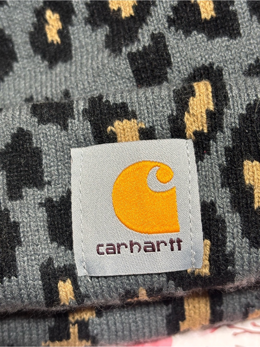 Carhartt Leopard Print Lined Beanie - Picture 4 of 4